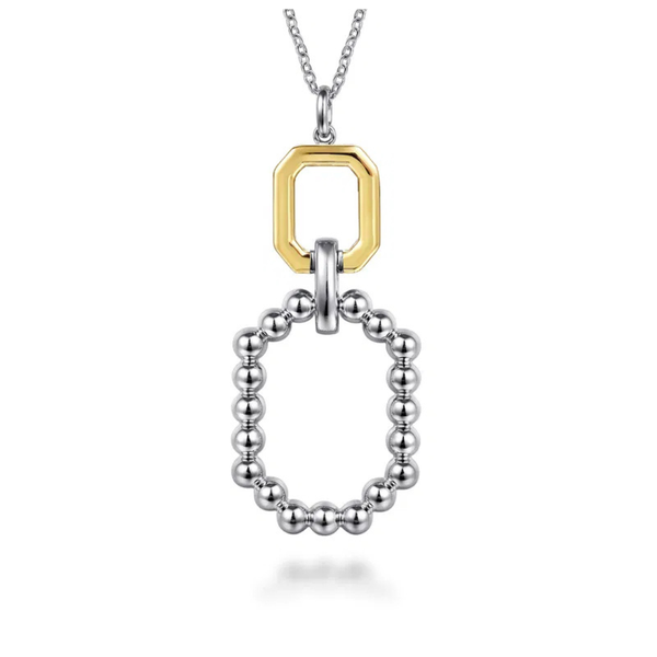Gabriel & Co. Bujukan Yellow Gold & Silver Necklace SVS Fine Jewelry Oceanside, NY