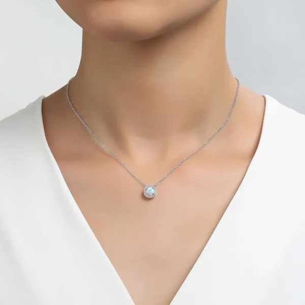 Lafonn Birthstone Necklace - October - Opal