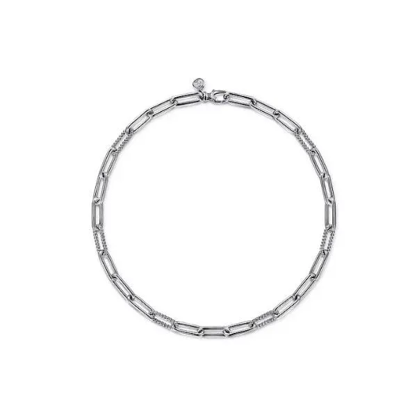 Gabriel & Co. Bujukan Sterling Silver Oval Link Necklace SVS Fine Jewelry Oceanside, NY