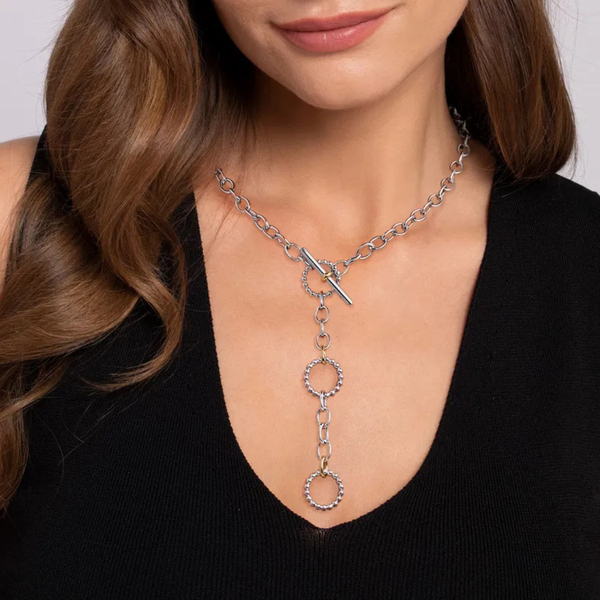 Gabriel & Co. Bujukan Yellow Gold & Silver Necklace Image 3 SVS Fine Jewelry Oceanside, NY