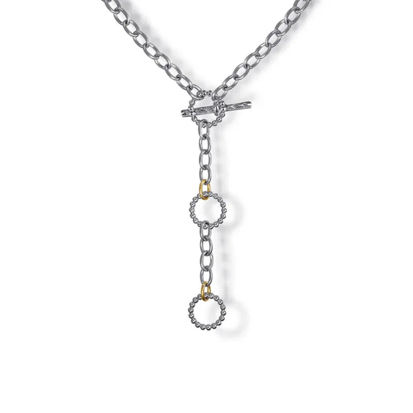 Gabriel & Co. Bujukan Yellow Gold & Silver Necklace Image 4 SVS Fine Jewelry Oceanside, NY