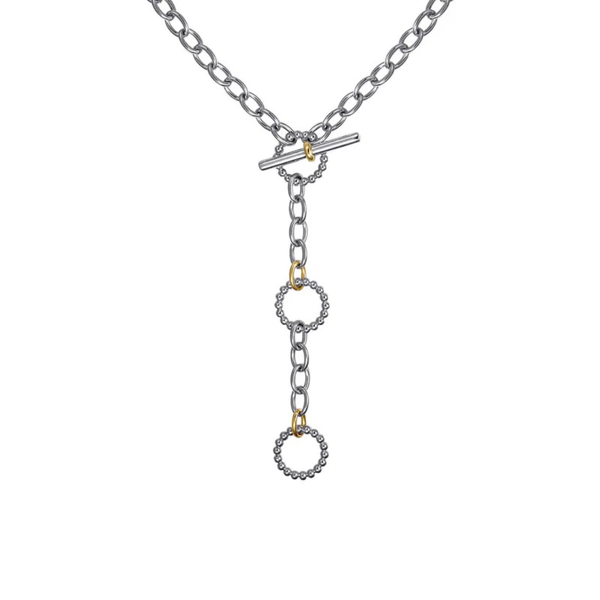 Gabriel & Co. Bujukan Yellow Gold & Silver Necklace SVS Fine Jewelry Oceanside, NY