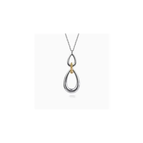 Gabriel & Co. Bujukan Yellow Gold & Silver Necklace