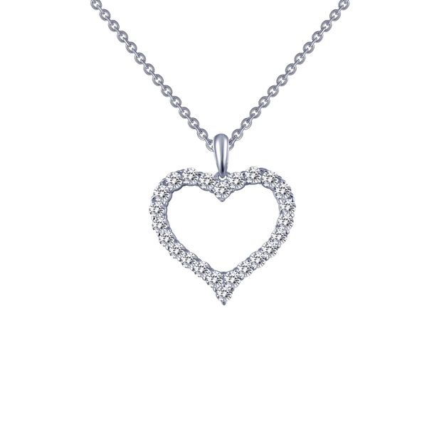 Lafonn Simulated Diamond Open Heart Pendant, .96ctw SVS Fine Jewelry Oceanside, NY