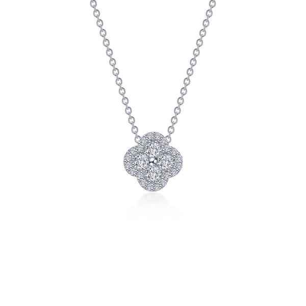 Lafonn Sterling Silver Halo Necklace, 0.65Cttw, 20