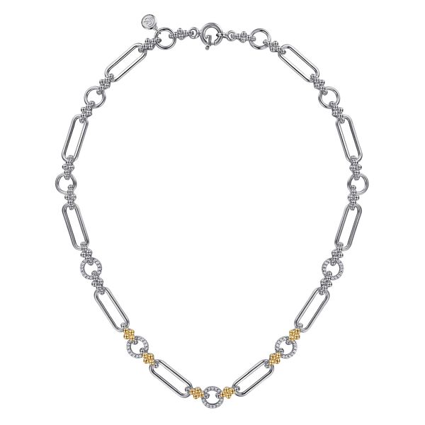 Gabriel & Co. Bujukan Yellow Gold & Silver Necklace Image 2 SVS Fine Jewelry Oceanside, NY
