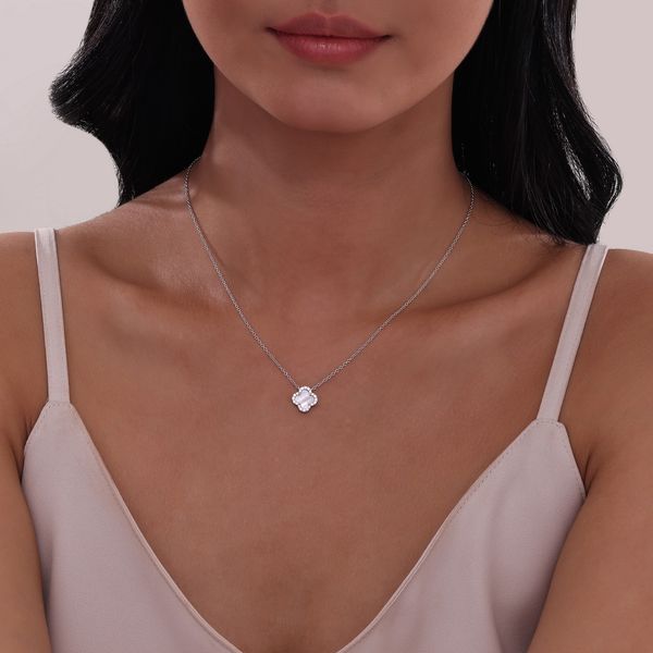 Lafonn Sterling Silver Halo Necklace, 0.49Cttw, 20