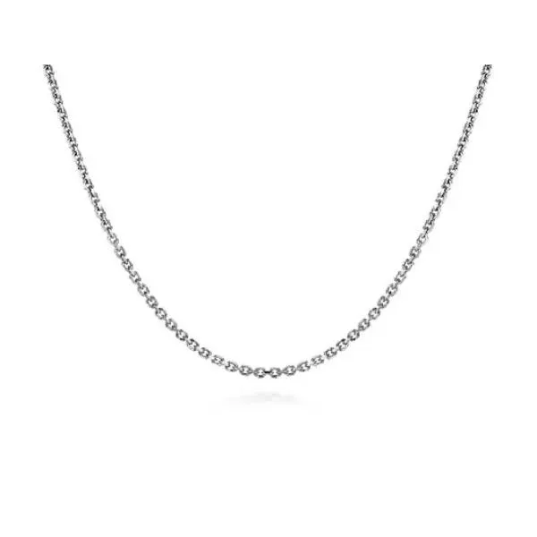 Gabriel Classic Sterling Silver Link Chain Necklace SVS Fine Jewelry Oceanside, NY