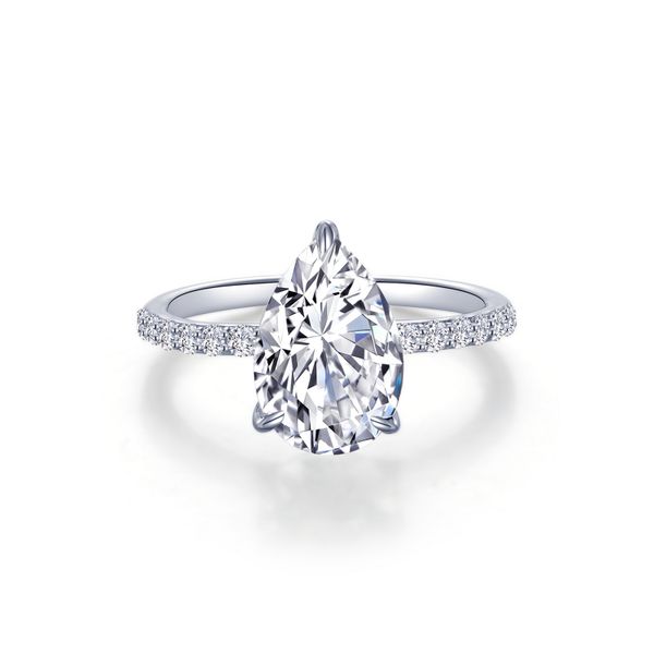 Lafonn Silver Pear-Shaped Solitaire Engagement Ring, 3.00Cttw SVS Fine Jewelry Oceanside, NY