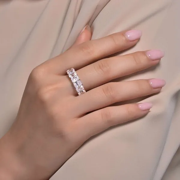 Lafonn Simulated Diamond Cushion Cut Eternity Band, 12.07ctw Image 2 SVS Fine Jewelry Oceanside, NY