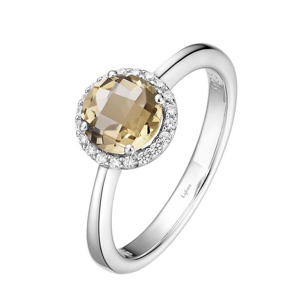 Lafonn Silver Birthstone Ring - November - Citrine SVS Fine Jewelry Oceanside, NY