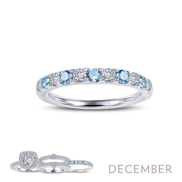 Lafonn Birthstone Ring- December - Blue Topaz SVS Fine Jewelry Oceanside, NY