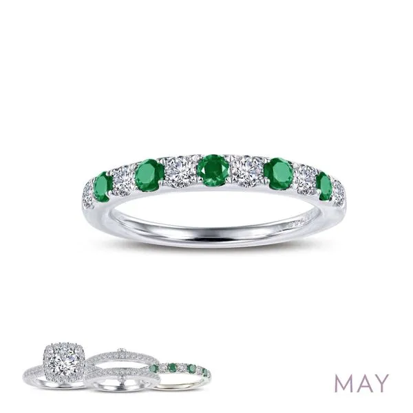 Lafonn Birthstone Ring - May - Emerald SVS Fine Jewelry Oceanside, NY