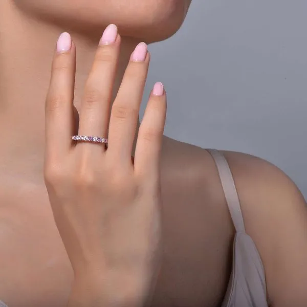 Lafonn Birthstone Stackable Ring - October - Tourmaline Image 2 SVS Fine Jewelry Oceanside, NY