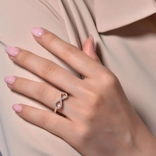 Lafonn Simulated Diamomd Infinity Ring, 0.31ctw