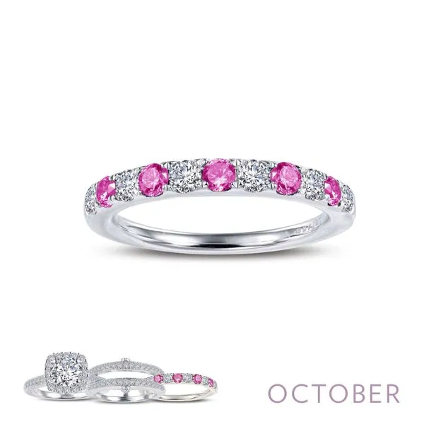 Lafonn Birthstone Stackable Ring - October - Tourmaline SVS Fine Jewelry Oceanside, NY
