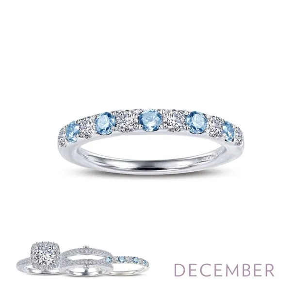 Lafonn Birthstone Stackable Ring - December - Blue Topaz SVS Fine Jewelry Oceanside, NY