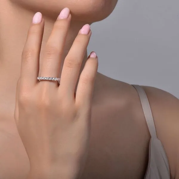 Lafonn Birthstone Stackable Ring - April - Simulated Diamond
