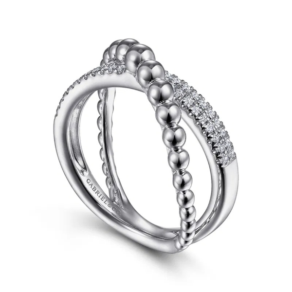 Gabriel & Co. Bujukan Silver & White Sapphire Ring Image 3 SVS Fine Jewelry Oceanside, NY