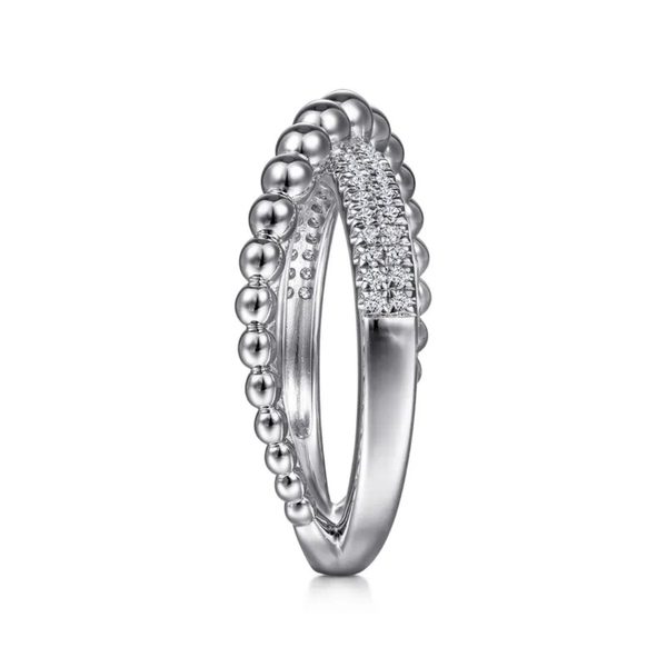 Gabriel & Co. Bujukan Silver & White Sapphire Ring Image 4 SVS Fine Jewelry Oceanside, NY