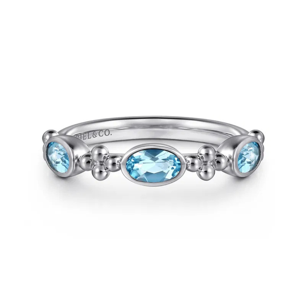 Gabriel & Co. Bujukan Silver And Blue Topaz Ring SVS Fine Jewelry Oceanside, NY