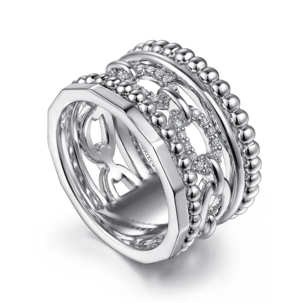 Gabriel & Co. Bujukan Silver & White Sapphire Ring Image 3 SVS Fine Jewelry Oceanside, NY