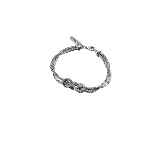 John Hardy Women's Classic Chain Collection Silver Knot Station Bracelet, Size Medium (fits approx. 6.0-6.5 inch wrist) SVS Fine Jewelry Oceanside, NY