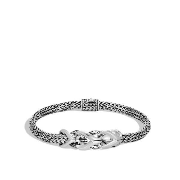 John Hardy Women's Asli Classic Chain Collection Silver Extra Small Bracelet 5 mm with Pusher Clasp, Size Medium (fits approx. a SVS Fine Jewelry Oceanside, NY