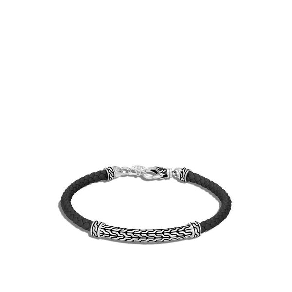 John Hardy Chain Collection Silver And Leather Bracelet SVS Fine Jewelry Oceanside, NY