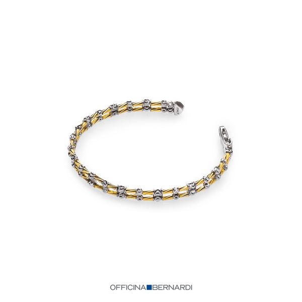 Officina Bernardi Tube Collection Silver Bracelet, 7