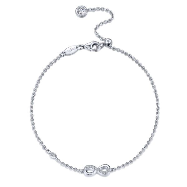 Lafonn Silver Adjustable Infinity Bracelet, 0.36Cttw, 7.5