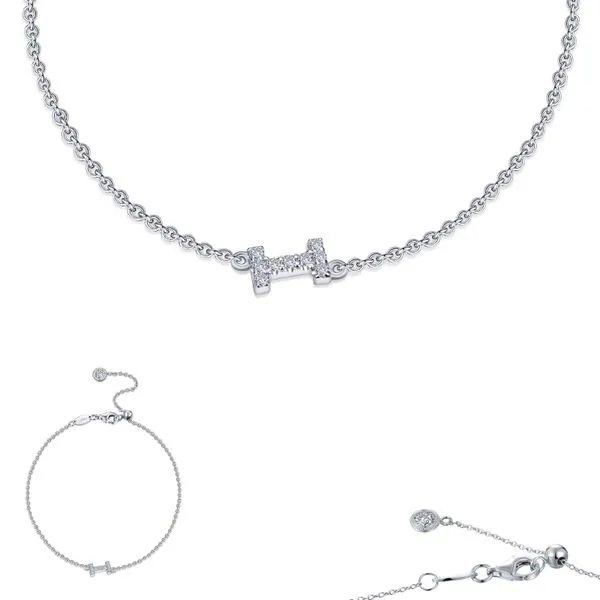 Lafonn Silver Letter I Bracelet, 0.34Cttw, 7.25