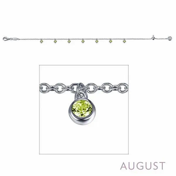 Lafonn August Peridot Birthstone Bracelet SVS Fine Jewelry Oceanside, NY