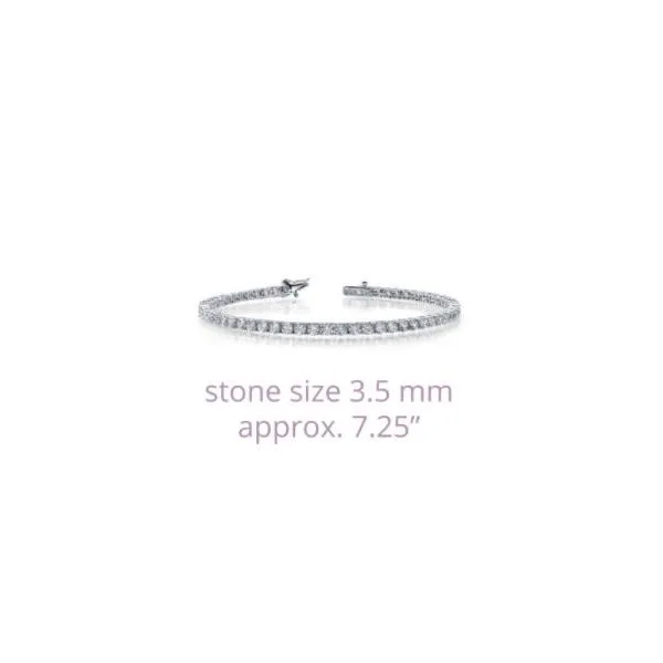 Lafonn Silver Tennis Bracelet, 8.5Cttw, 7.25
