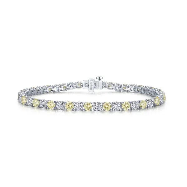 Lafonn Simulated Canary Diamond Alternating Tennis Bracelet, 11.00ctw SVS Fine Jewelry Oceanside, NY