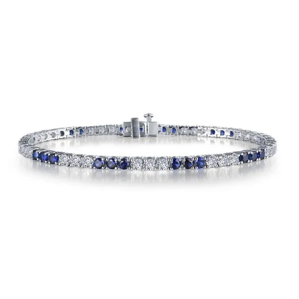 Lafonn Simulated Diamond Alternating Sapphire Tennis Brac...