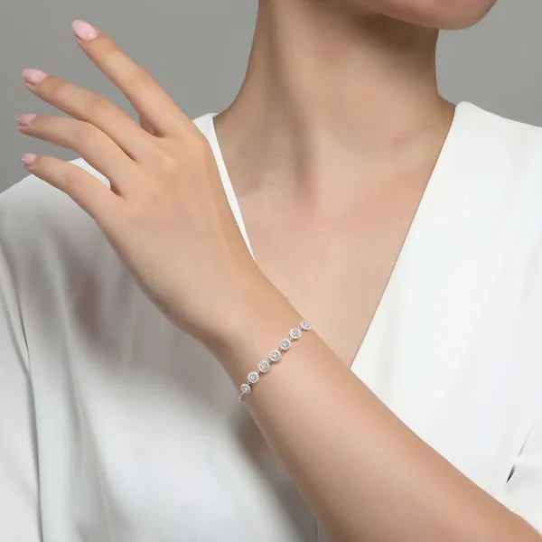 Lafonn Simualed Diamond 7 Symbols Of Joy Bolo Bracelet, 1.45ctw Image 2 SVS Fine Jewelry Oceanside, NY