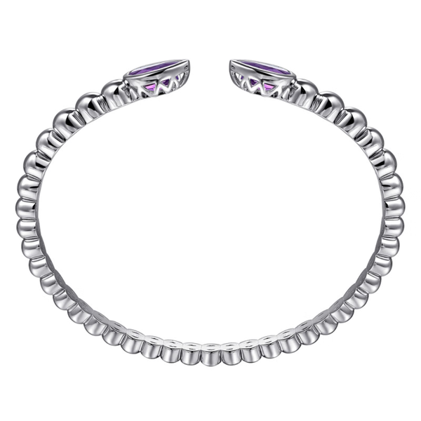 Gabriel & Co. Bujukan Sterling Silver And Amethyst Bangle Image 3 SVS Fine Jewelry Oceanside, NY