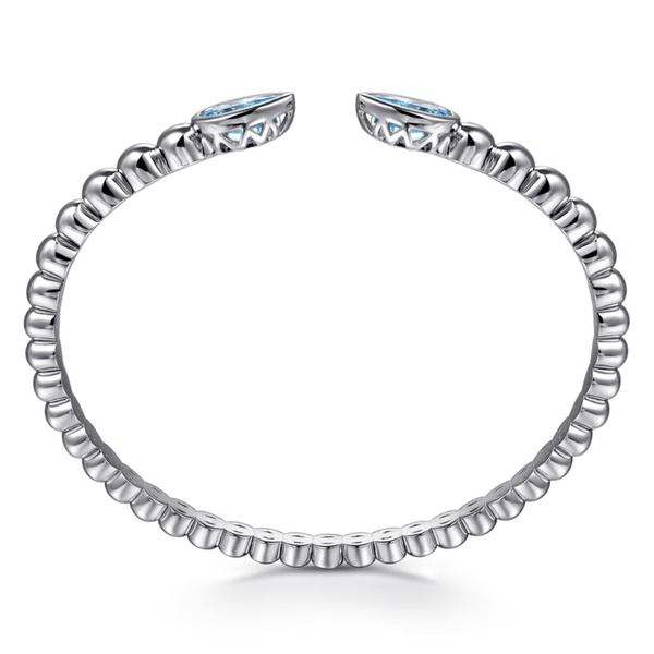 Gabriel & Co. Bujukan Sterling Silver And Blue Topaz Bangle Image 3 SVS Fine Jewelry Oceanside, NY
