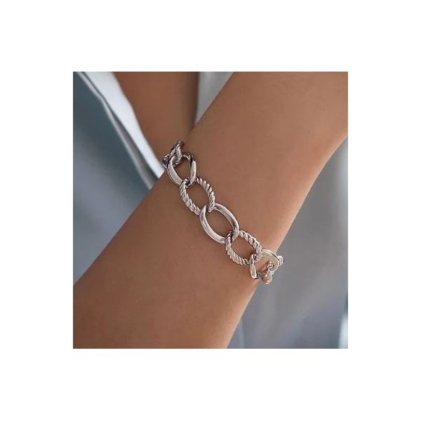 Gabriel & Co. Hampton Sterling Silver Chain Bracelet Image 2 SVS Fine Jewelry Oceanside, NY