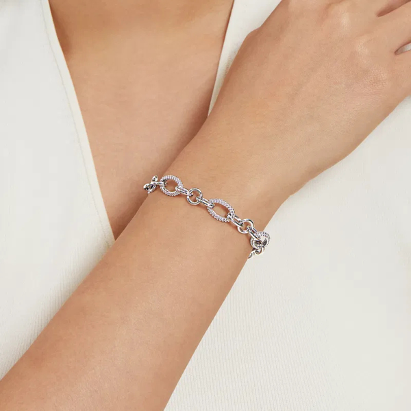 Gabriel Bujukan Sterling Silver Link Chain Bracelet Image 3 SVS Fine Jewelry Oceanside, NY