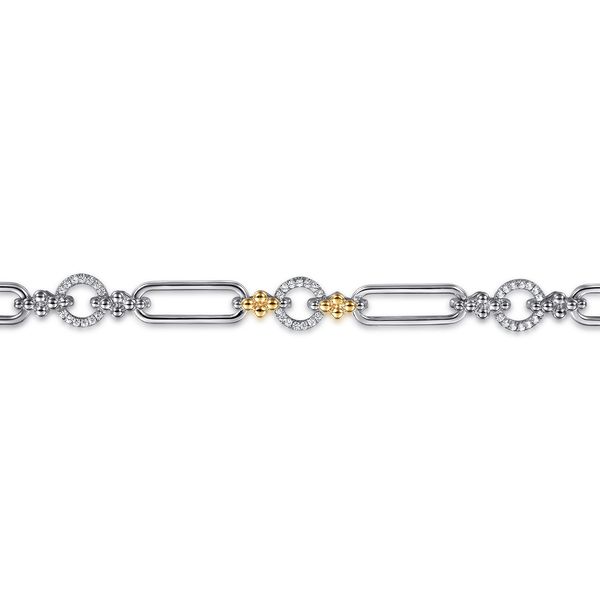 Gabriel & Co. Bujukan Yellow Gold & Silver Bracelet Image 2 SVS Fine Jewelry Oceanside, NY