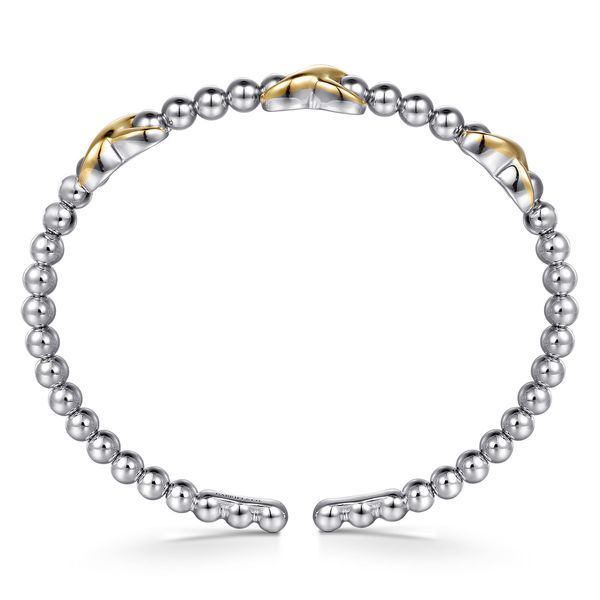 Gabriel & Co. Bujukan Yellow Gold & Silver Bangle Image 3 SVS Fine Jewelry Oceanside, NY