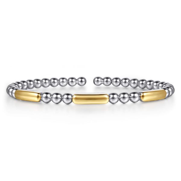 Gabriel & Co. Bujukan Yellow Gold & Sterling Silver Bangle SVS Fine Jewelry Oceanside, NY