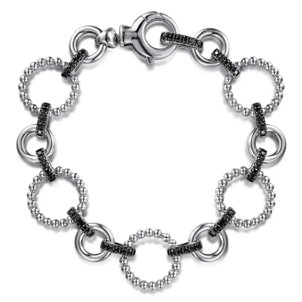 Gabriel & Co. Bujukan Silver & Black Spinel Bracelet SVS Fine Jewelry Oceanside, NY