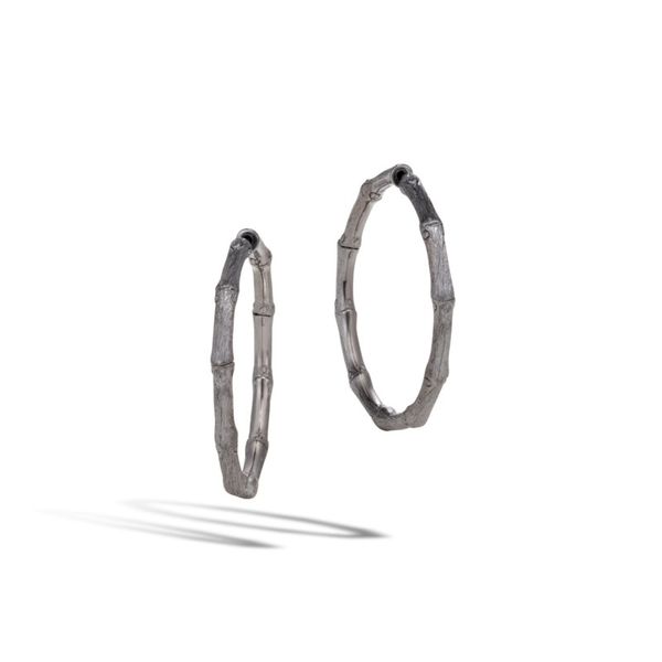 John Hardy Bamboo Silver Hoop Earrings SVS Fine Jewelry Oceanside, NY