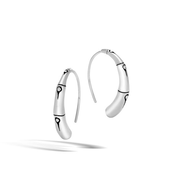 John Hardy Bamboo Silver Hook Earrings SVS Fine Jewelry Oceanside, NY