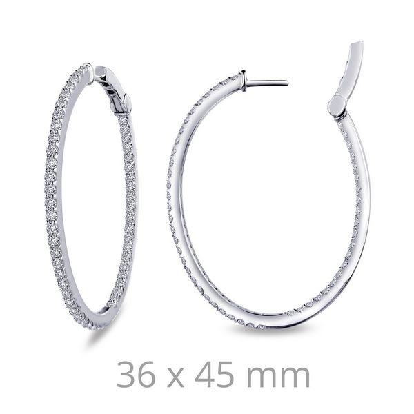 Lafonn Silver Inside Out Hoop Earrings SVS Fine Jewelry Oceanside, NY