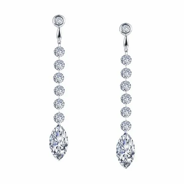 Lafonn Silver Frameless Drop Earrings SVS Fine Jewelry Oceanside, NY