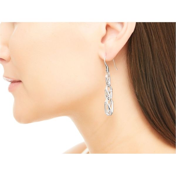 John Hardy Women's Bamboo Silver Earrings on French Wire Backs Image 2 SVS Fine Jewelry Oceanside, NY